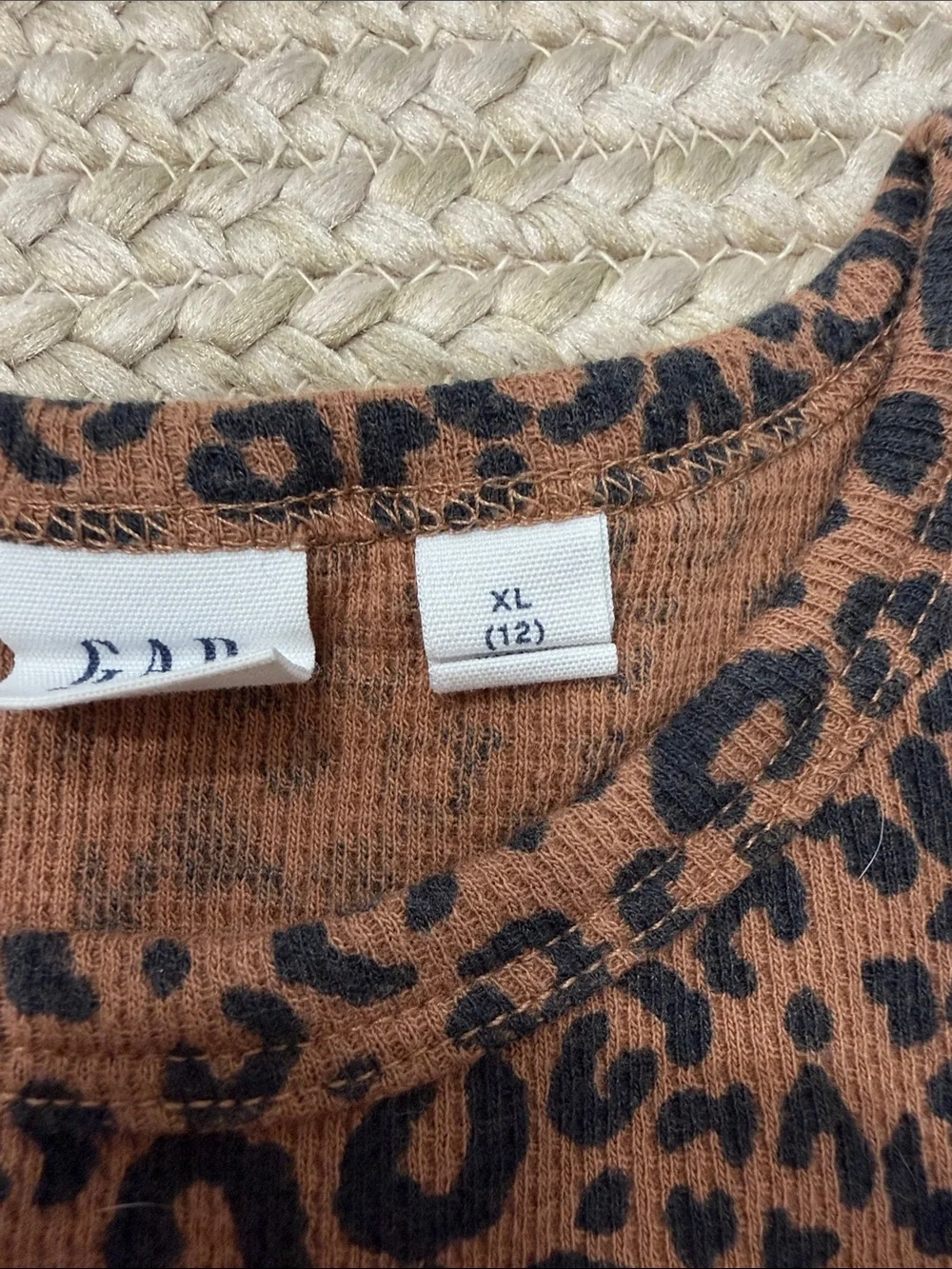 GAP Leopard Print Tank Top - Brown & Black